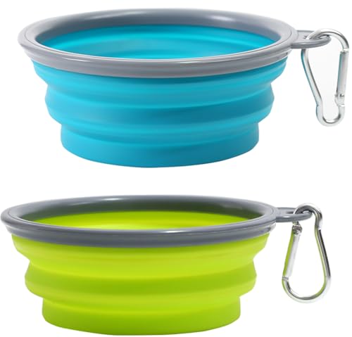 2 Stück Hundenäpfe Faltbare Reiseschale, Auslaufsichere Hundenapf mit Bergsteigerkarabiner für Katzen, Hunde und Haustiere für Wasser und Futter 650ml 2 Stück Hundenäpfe Faltbare Reiseschale, Auslaufsichere Hundenapf mit Bergsteigerkarabiner für Katzen, Hunde und Haustiere für Wasser und Futter 650ml von ACEONE