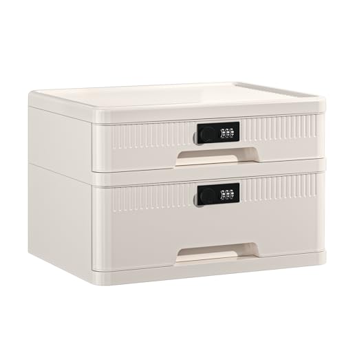 ACESOME Abschließbare Medikamentenbox, Abschließbare Box aus ABS, Box Abschließbar Ausziehbar, Medikamenten Aufbewahrung, Kann Nicht zerlegt Werden (33.5 x 26.5 x 22cm) von ACESOME ㅤ