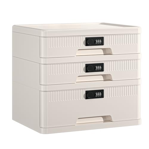 ACESOME Abschließbare Medikamentenbox, Abschließbare Box aus ABS, Box Abschließbar Ausziehbar, Medikamenten Aufbewahrung, Kann Nicht zerlegt Werden (33.5 x 26.5 x 30cm) von ACESOME ㅤ