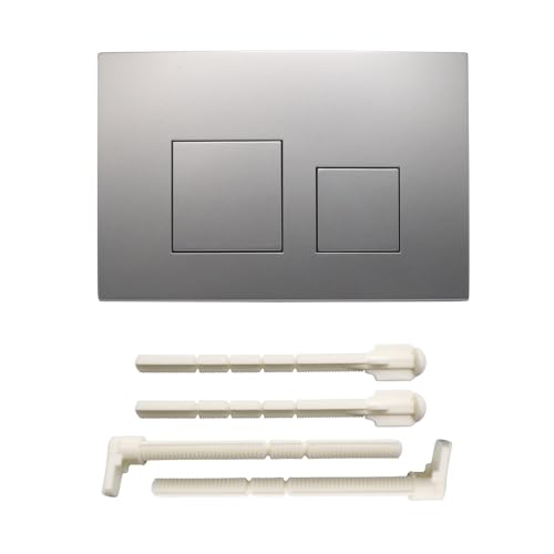 ACESOME Betätigungsplatte für WC Kompatibel mit Geberit sigma01 sigma10 sigma20 sigma21 sigma30 sigma50 sigma60 Betätigungsplatte Plastik Kunststoff für 2-Mengen-Spülung (Silber) von ACESOME ㅤ