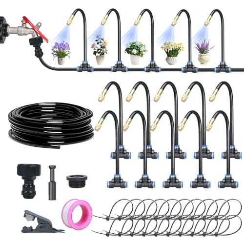 ACESOME Bewässerungssystem Garten, 360° Curved Garden Automatic Irrigation System, Bewässerungsschlauch, Bewässerung hochbeet für Garten, Rasen, Gemüsegarten, Bauernhof (10m) von ACESOME ㅤ