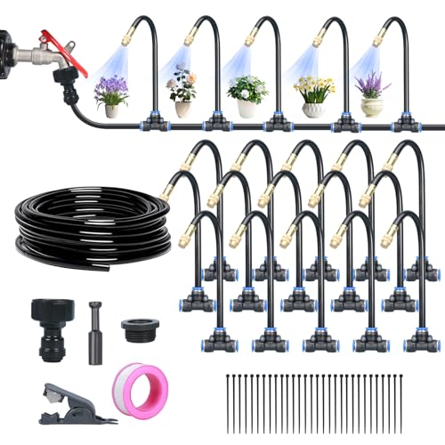 ACESOME Bewässerungssystem Garten, 360° Curved Garden Automatic Irrigation System, Bewässerungsschlauch, Bewässerung hochbeet für Garten, Rasen, Gemüsegarten, Bauernhof (15m) von ACESOME ㅤ
