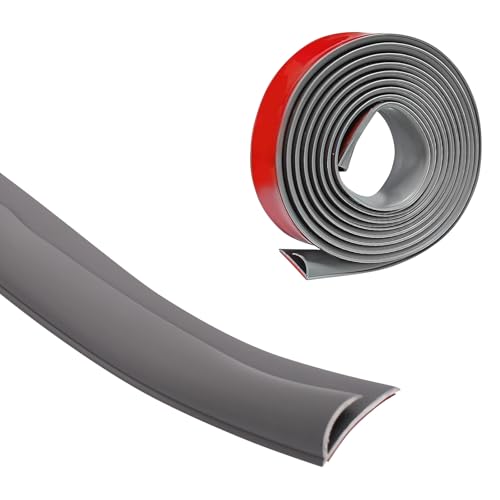 ACESOME Selbstklebende Randleiste für Teppiche, PVC Übergangsprofil Selbstklebend, Übergangsleiste Teppichleisten Selbstklebend Geeignet für 3-12 mm Dicke (Grau, 2m) von ACESOME ㅤ