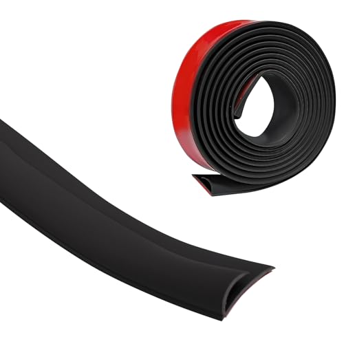 ACESOME Selbstklebende Randleiste für Teppiche, PVC Übergangsprofil Selbstklebend, Übergangsleiste Teppichleisten Selbstklebend Geeignet für 3-12 mm Dicke (Schwarz, 2m) von ACESOME ㅤ