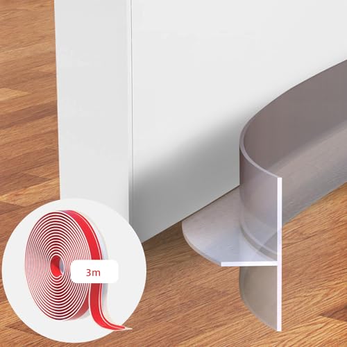 ACESOME T-Form Türdichtung Zugluftstopper für Türen, Silikon Zugluftstopper für Türen Türdichtung Türdichtung Selbstklebend Schallschutz, Kälteschutz & Haustür Dichtung Zugluft (3 m) von ACESOME ㅤ