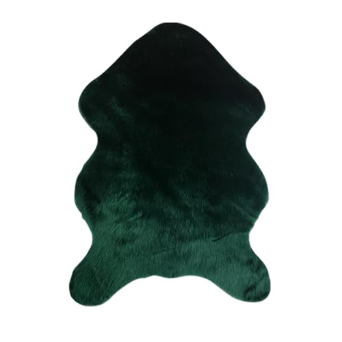 ACESOME Teppich Kunstfell, Faux Lammfell Schaffell Weicher Flauschiger Teppich Kuschelig Wohnzimmer Deko, Nachahmung Wolle Bettvorleger Sofa (Grün, 75 * 120 cm) von ACESOME ㅤ