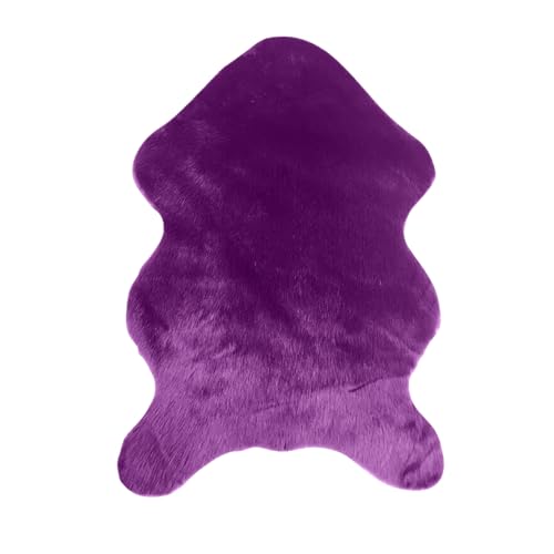 ACESOME Teppich Kunstfell, Faux Lammfell Schaffell Weicher Flauschiger Teppich Kuschelig Wohnzimmer Deko, Nachahmung Wolle Bettvorleger Sofa (Lila, 75 * 120 cm) von ACESOME ㅤ