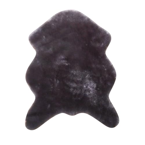 ACESOME Teppich Kunstfell, Faux Lammfell Schaffell Weicher Flauschiger Teppich Kuschelig Wohnzimmer Deko, Nachahmung Wolle Bettvorleger Sofa (Grau, 75 * 120 cm) von ACESOME ㅤ