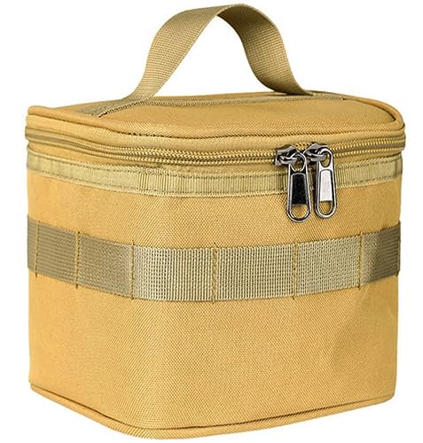 ACEXIER Outdoor Camping Gewürz Flasche Taschen Tragbare Picknick Grill Gewürzglas Lagerung Handtasche (Tan) von ACEXIER