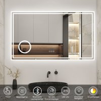 160 x 80 cm Beschlagfrei+3 Lichtfarben Dimmbar+Bluetooth+Uhr+3x Vergrerung Schminkspiegel+LED Memory Funktion 160 x 80 cm Beschlagfrei+3 Lichtfarben Dimmbar+Bluetooth+Uhr+3x Vergrerung Schminkspiegel+LED Memory Funktion von ACEZANBLE