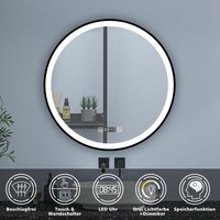 Acezanble - 60cm Rund Badspiegel Antibeschlage Badezimmerspiegel mit schwarzem Rahmen Badspiegel mit Beleuchtung, Beschlagfrei+3 Lichtfarben Acezanble - 60cm Rund Badspiegel Antibeschlage Badezimmerspiegel mit schwarzem Rahmen Badspiegel mit Beleuchtung, Beschlagfrei+3 Lichtfarben von ACEZANBLE
