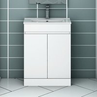 Acezanble - 60cm Wei - Mineralguss Waschbecken Waschtisch Unterschrank von ACEZANBLE