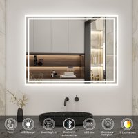 80 x 60 cm Beschlagfrei+3 Lichtfarben Dimmbar+Bluetooth+Uhr+LED Memory Funktion 80 x 60 cm Beschlagfrei+3 Lichtfarben Dimmbar+Bluetooth+Uhr+LED Memory Funktion von ACEZANBLE