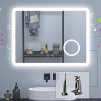 Acezanble - Badezimmerspiegel Wandspiegel led Badspiegel mit steckdose Bluetooth 3 farben Dimmbar Memory Funktion 80x60cm Acezanble - Badezimmerspiegel Wandspiegel led Badspiegel mit steckdose Bluetooth 3 farben Dimmbar Memory Funktion 80x60cm von ACEZANBLE