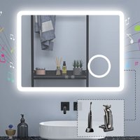 Acezanble - Badezimmerspiegel Wandspiegel led Badspiegel mit steckdose Bluetooth 3 farben Dimmbar Memory Funktion 80x60cm Acezanble - Badezimmerspiegel Wandspiegel led Badspiegel mit steckdose Bluetooth 3 farben Dimmbar Memory Funktion 80x60cm von ACEZANBLE