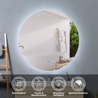 Acezanble - Badspiegel led Rund Touch Wandspiegel Badezimmerspiegel Beleuchtung Nur Kaltweiß (Einstellbare Helligkeit) 100cm von ACEZANBLE
