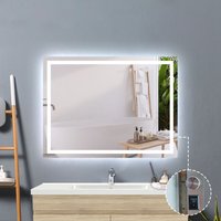 Acezanble - Badspiegel led Wandspiegel Badezimmerspiegel Tastenschalter Antibeschlag 90x70cm Kaltwei/Neutralwei/Warmwei dimmbar Acezanble - Badspiegel led Wandspiegel Badezimmerspiegel Tastenschalter Antibeschlag 90x70cm Kaltwei/Neutralwei/Warmwei dimmbar von ACEZANBLE