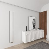 Acezanble - Design Heizkorper Flachheizkörper Vertikal 1800x298mm Dopellagig Weiß Flach Mittelanschluss 1002W von ACEZANBLE