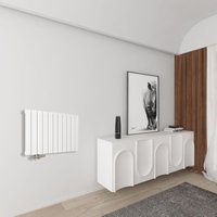 Design Heizkorper Flachheizkörper Vertikal 600x830mm Einlagig Weiß Flach Mittelanschluss Heizung 649W von ACEZANBLE