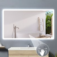 LED Wandspiegel Induktion Badspiegel Badezimmerspiegel Beleuchtung Kaltwei/Neutralwei/Warmwei dimmbar 160x80cm von ACEZANBLE