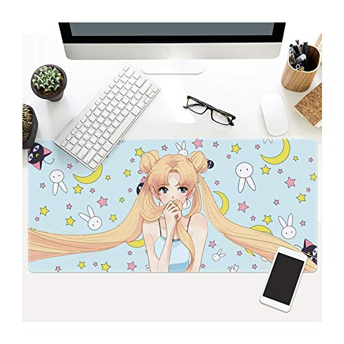 ACG2S Gaming Mauspad | Schreibtischunterlage | 900x400mm |Anime-Mausunterlage Schreibtischunterlage | Wasserdicht | rutschfest | Matte für Computer, PC und Laptop Sailor Moon-10 von ACG2S.CO