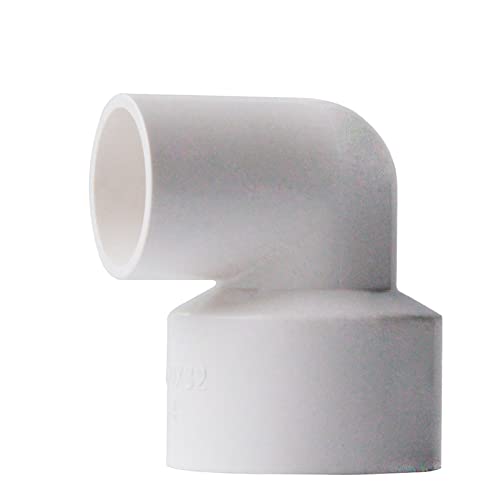 ACICS 1 Stück PVC 90 ° Reduzierung der Ellbogen -ID 20,25,32,40,50,63,75,90,110 mm (Color : White, Size : 40x25mm) von ACICS