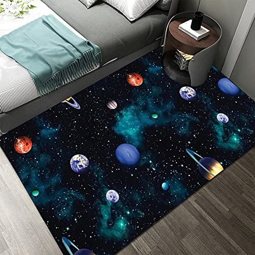 ACICS 3D Sonnensystem Kinderzimmer Teppich Weltraum Planet Teppich Kinder Schlafzimmer Spielmatte rutschfeste Bodenmatte Heimdekoration Krabbelmatte (Color : 08, Size : 120 * 160cm) von ACICS