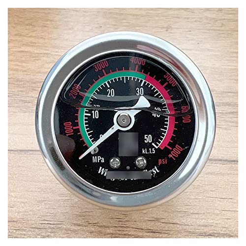 ACICS M10 x 1 Manometer Compatible with 4500psi 300Bar 30mpa 3 4 Stufe PCP Pumpe Maximale Skala 6000psi 400BAR 40 MPA 7000PSI 500BAR 50 MPa Teile (Size : 7000PSI) von ASICS