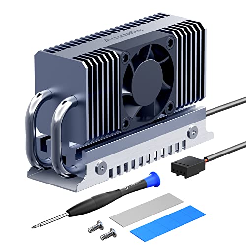 ACIDALIE M.2 Kühlkörper, SSD Kühler für Pcie NVMe oder SATA M2 2280 SSD Kühlung mit Lüfter von ACIDALIE