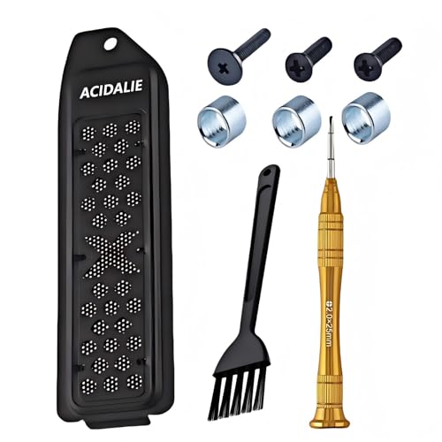 ACIDALIE PS5 M.2 SSD Heatsink Cover Expansion Slot Replacement | New Ventilation Hole Heatsink Dustproof | for PlayStation 5 SSD with Heatsink | Screwdriver Kit (Black) von ACIDALIE