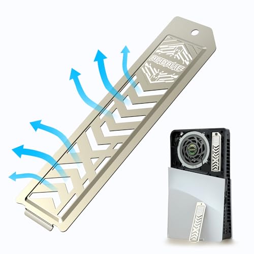 ACIDALIE PS5 Slim M.2 SSD Kühlkörper Erweiterungssteckplatz | Metallabdeckung Wärmeableitungsloch | für PS5 Pro M.2 SSD Erweiterungssteckplatz (Silber) von ACIDALIE