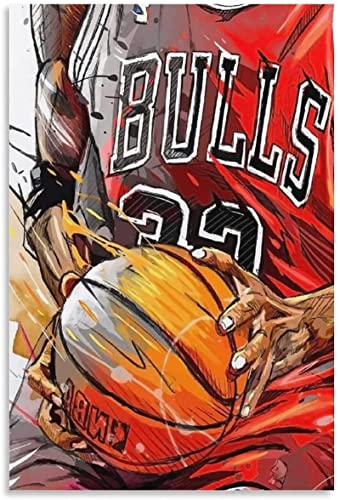 ACIDI Bilder Wohnzimmer Modern 30 * 50cm Chicago Bulls Basket Poster Arredamento Casa Decorativo Soggiorno Camera da letto Senza Cornice von ACIDI