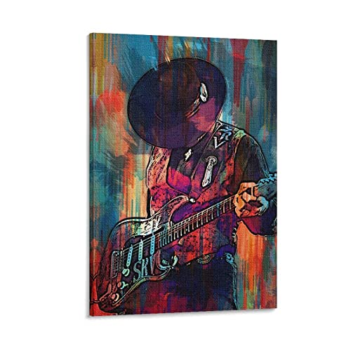 ACIDI Bilder Wohnzimmer Modern 50 * 70cm Stevie Ray Vaughan Poster Leinwand Wandkunst Bilder für Schlafzimmer Kein Rahmen von ACIDI