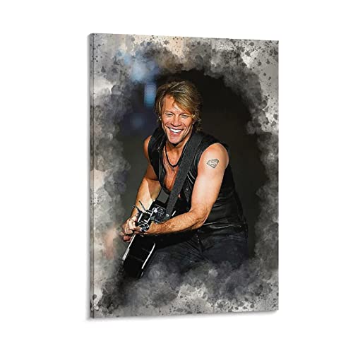 ACIDI Kunstdruck Poster 50 * 70cm Jon Bon Jovi Rock Sänger Kunst Cool Retro Dekoratives Wohnzimmer Poster Schlafzimmer Kein Rahmen von ACIDI