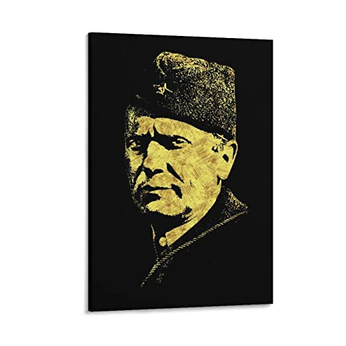 ACIDI Leinwand Wandkunst Malerei 60 * 90cm Josip Broz Tito Poster Raumdekoration für Teenager Mädchen Wandgemälde Heimdekoration Küche Kein Rahmen von ACIDI