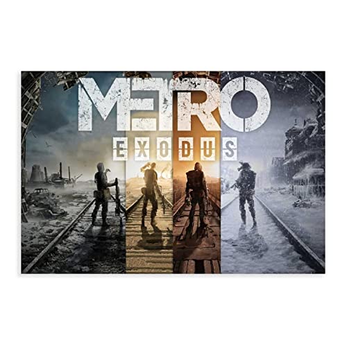 ACIDI Leinwandbild 50 * 70cm Metro Exodus Spiel Sport Bild drucken Moderne Familie Schlafzimmer Dekor Poster Kein Rahmen von ACIDI