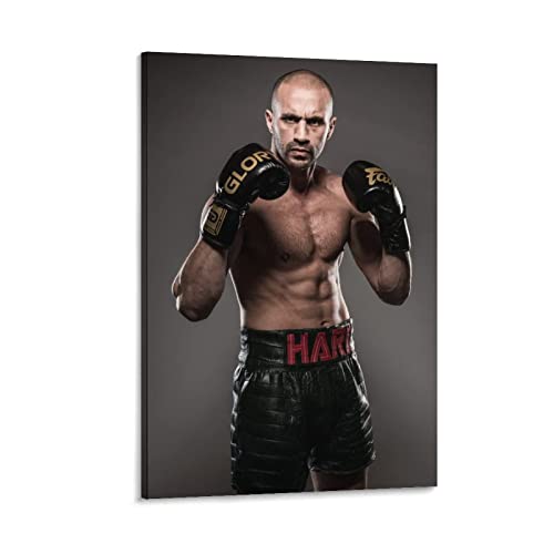 ACIDI Leinwandbild 60 * 90cm Badr Hari UFC Boxing Star Poster Canvas Wall Art Room Pictures for Bedroom Gifts Decor Senza Cornice von ACIDI