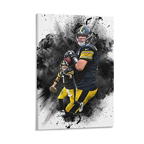 ACIDI Leinwandplakat 50 * 70cm Ben Roethlisberger Football Quarterback Poster Leinwand Wandkunst Bilder für Schlafzimmer Wandkunst Geschenke Dekor Kein Rahmen von ACIDI