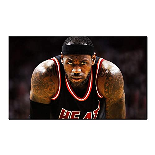 ACIDI Leinwandposter 60 * 90cm Lebron James Baksetball Fans Club Wandkunstwerk Sportbild Kein Rahmen von ACIDI