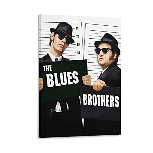 ACIDI Poster Und Gedruckte 60 * 90cm Die Blues Brothers Film 980er Jahre Film Coverrative Leinwand Wandkunst Wohnzimmer Poster Schlafzimmer Dekor Malerei Kein Rahmen von ACIDI