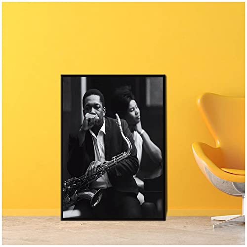 Leinwandplakat 50 * 70cm Moderne John Coltrane Alice Coltranes Drucke Bild Poster Dekor Wohnzimmer Schlafzimmer Malerei Kein Rahmen von ACIDI