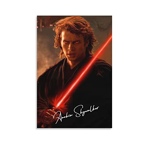 Poster Und Gedruckte 50 * 70cm Anakin Skywalker Poster Canvas Wall Art Pictures for Bedroom Wall Art Gifts Decor Senza Cornice von ACIDI