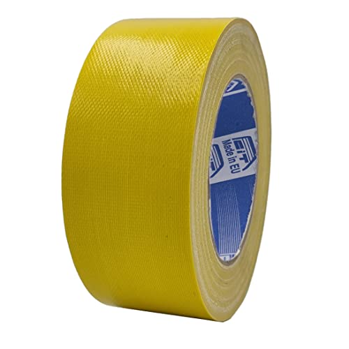 ACIT Super 50 mm x 25 M, verstärktes Gewebeband, Duct Tape, amerikanisches Gewebeband: Reparaturen, Befestigung und Verpackung mit hoher Dichtheit (Gelb) von ACIT