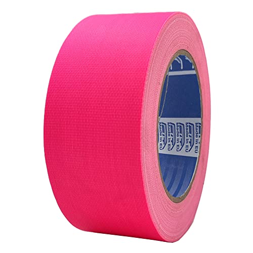 ACIT Gewebeband, fluoreszierendes rosafarbenes Klebeband, 50 mm x 25 m, verstärktes Gewebeband, Duct Tape, fluoreszierendes Gewebeband, Befestigung und Verpackung mit hoher Haftkraft (Rose) von ACIT