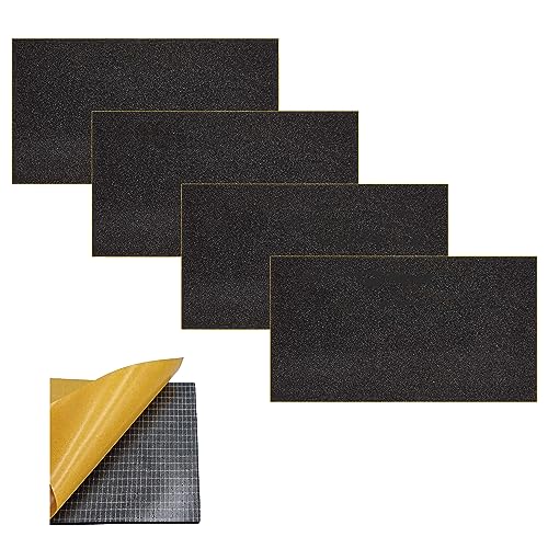 ACIT Neoprenfolie Isolierklebstoff, 4 Blatt, Klebedichtung, Gummi, Polyurethanschaum, schwarzer EPDM-Schaumstoff (Dicke 3MM, 40 x 40 cm) von ACIT