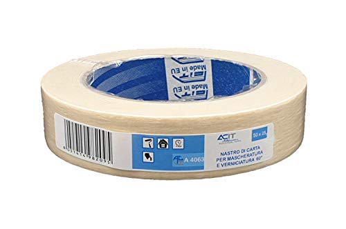 ACIT Kreppband Classic Beige, Universal-Abklebeband, Premium Malerkrepp, Klebeband für Malerarbeiten (25 mm) von ACIT