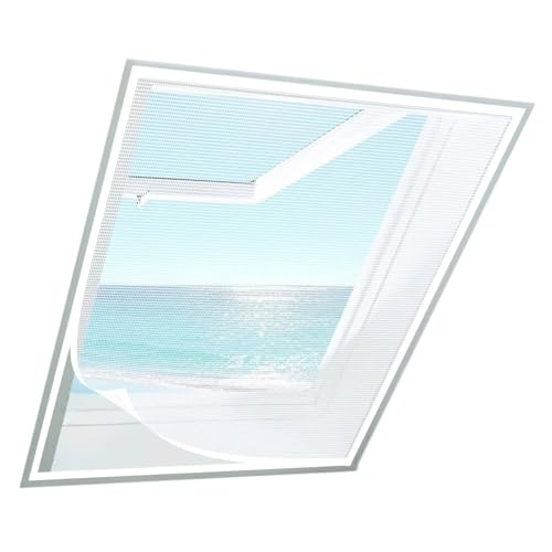Fenstergitter Insektenschutz, Weiß 80x145cm für Balkonfenster Wohnzimmer Schlafzimmer, Zusammenklappbar Moskitonetz, Selbstklebend Klebeband Fenstergitter Insektenschutz, Weiß 80x145cm für Balkonfenster Wohnzimmer Schlafzimmer, Zusammenklappbar Moskitonetz, Selbstklebend Klebeband von ACJSDGL
