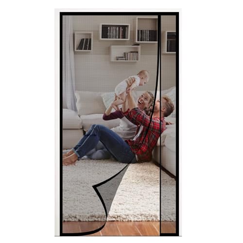 Fliegengitter Magnet Tür 85x210cm Magnetischer Fliegenvorhang Moskitonetz Magnetische Adsorption Faltbar für Balkontür/Wohnzimmer/Terrassentür Klebemontage,Schwarz Fliegengitter Magnet Tür 85x210cm Magnetischer Fliegenvorhang Moskitonetz Magnetische Adsorption Faltbar für Balkontür/Wohnzimmer/Terrassentür Klebemontage,Schwarz von ACJSDGL