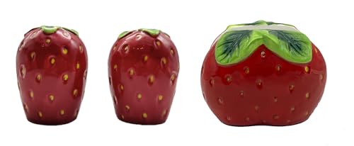 3D Strawberry 3 Piece Salt and Pepper Set by A.C.K. Trading Co. von ACK
