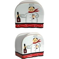 Chef Serviettenhalter - Handbemalte Keramik Küchen Theke Dekor & Organizer, Geschenk Für Gastgeber von ACKCompany